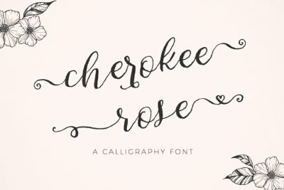 cherokee rose calligraphy font