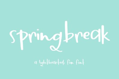 Springbreak a Light-hearted Fun Font
