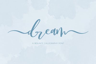 dream bounce calligraphy font