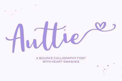 auttie heart font