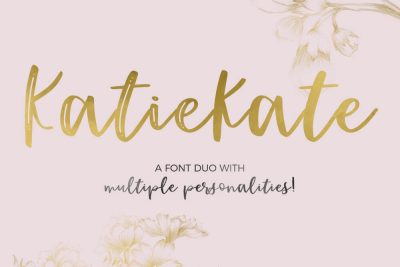 multiple personalities Katiekate font duo