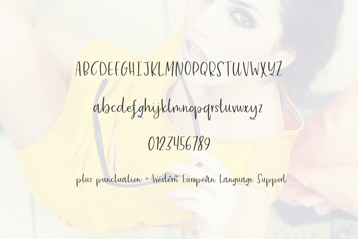 character map for Friday Vibes Script