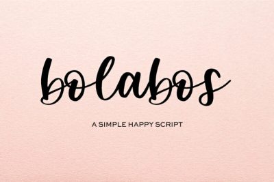 bolabos script font