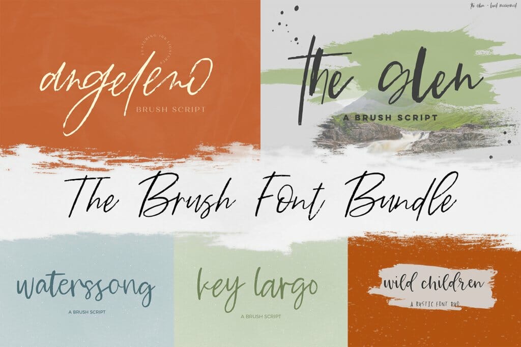 brush font bundle