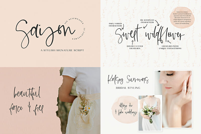 handwritten font saison