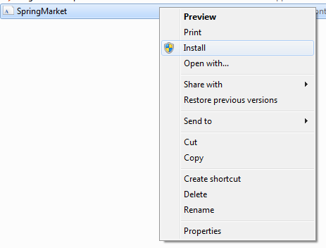 font installation on Windows computers
