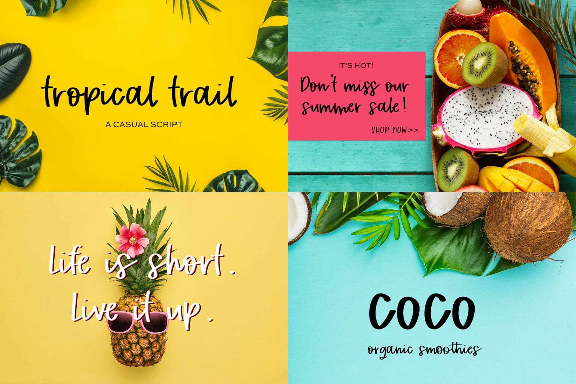 Spring Font Collage Spring Fonts – Beck McCormick, Font Designer