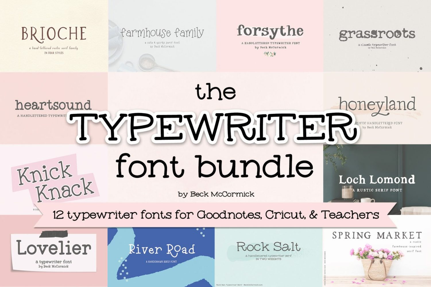 The Typewriter Font Bundle – Beck McCormick, Font Designer