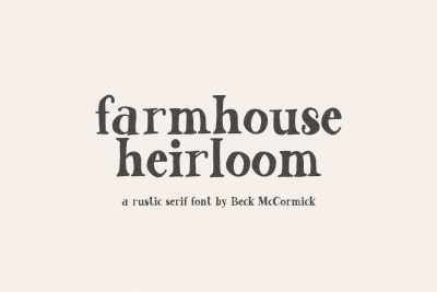 Farmhouse Heirloom Serif