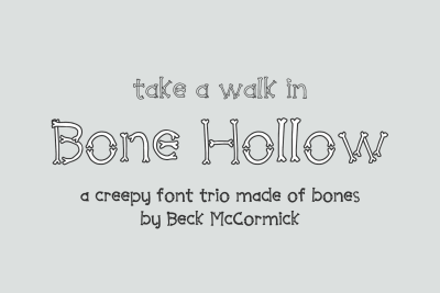 Bone Hollow Font Trio