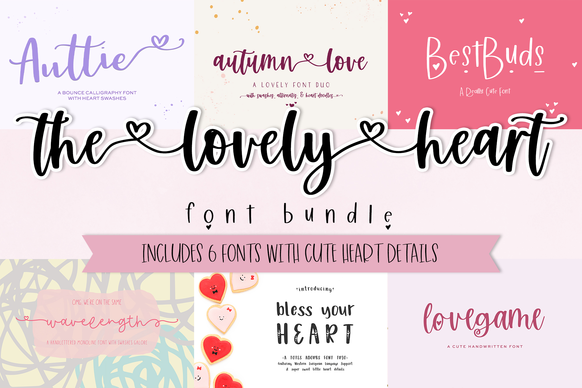 The Heart Font Bundle