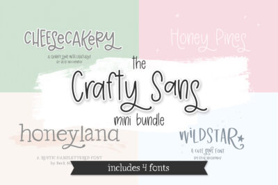 The Crafty Sans Mini Font Bundle