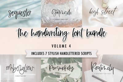 The Handwriting Font Bundle, Volume 4