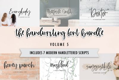 The Handwriting Font Bundle, Volume 5