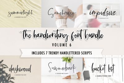 The Handwriting Font Bundle, Volume 6