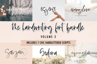 The Chic Handwriting Font Bundle Vol. 3