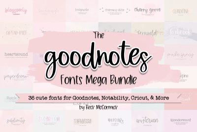 The Goodnotes Fonts Mega Bundle