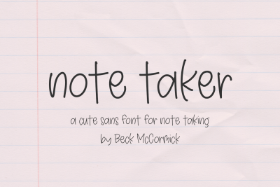 Note Taker Sans