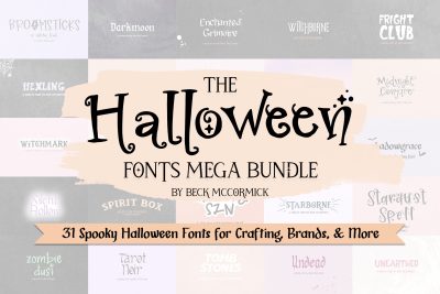 The Halloween Font Bundle