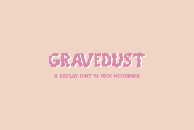 Gravedust - A Scary Display Font