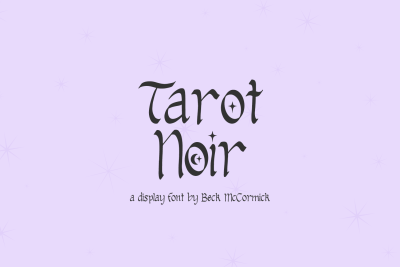 Tarot Noir - A Tarot Display Font