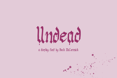 Undead Display Font - Drippy Blood Font