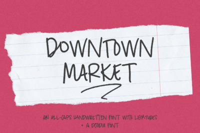 Downtown Market Handwriting Font