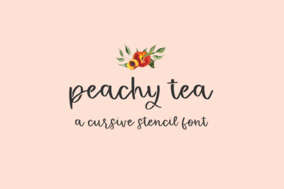 Peachy Tea Stencil Script