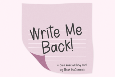 Write Me Back Sans