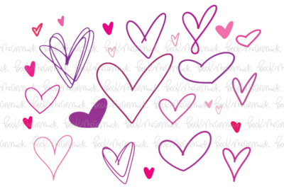 Hearts - Doodle SVG, Graphics