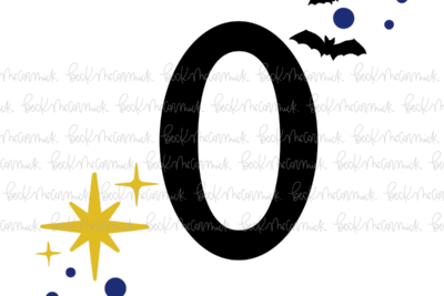 Magic Stars And Bats Halloween Letter O - Halloween SVG File