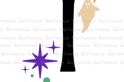 Magic Stars And Ghosts Halloween Letter I Monogram - Halloween SVG File