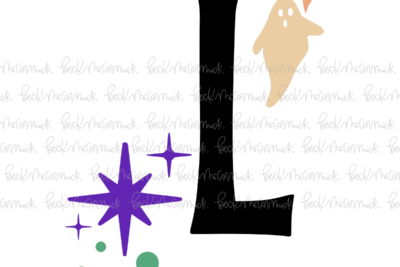 Magic Stars And Ghosts Halloween Letter L Monogram - Halloween SVG File