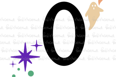 Magic Stars And Ghosts Halloween Letter O Monogram - Halloween SVG File