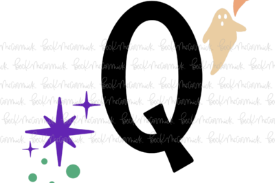 Magic Stars And Ghosts Halloween Letter Q Monogram - Halloween SVG File