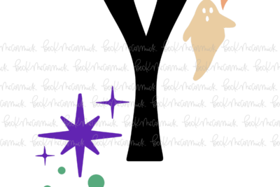 Magic Stars And Ghosts Halloween Letter Y Monogram - Halloween SVG File