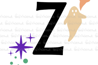 Magic Stars And Ghosts Halloween Letter Z Monogram - Halloween SVG File