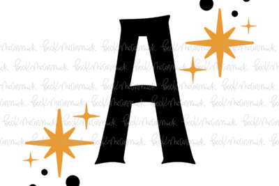 Magic Stars And Sparkle Letter A - Halloween SVG File