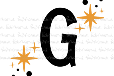 Magic Stars And Sparkle Letter G - Halloween SVG File