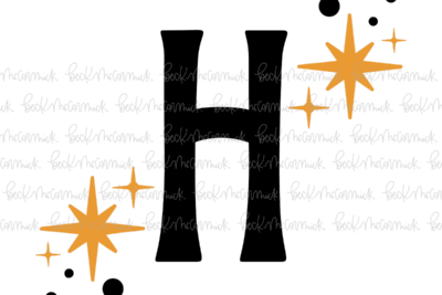 Magic Stars And Sparkle Letter H - Halloween SVG File