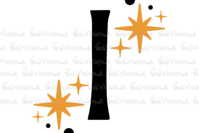 Magic Stars And Sparkle Letter I - Halloween SVG File