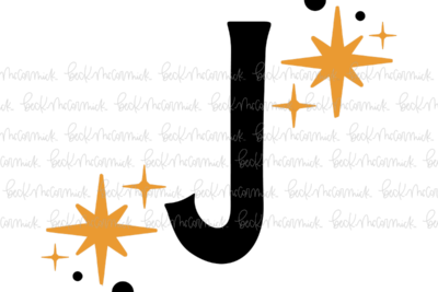 Magic Stars And Sparkle Letter J - Halloween SVG File
