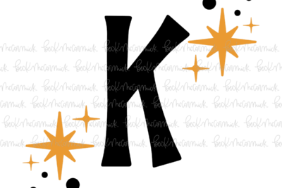 Magic Stars And Sparkle Letter K - Halloween SVG File
