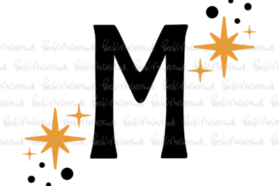 Magic Stars And Sparkle Letter M - Halloween SVG File