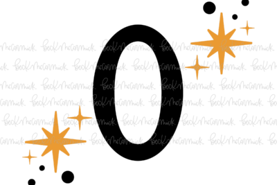 Magic Stars And Sparkle Letter O - Halloween SVG File
