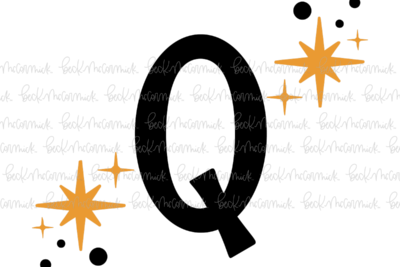 Magic Stars And Sparkle Letter Q - Halloween SVG File