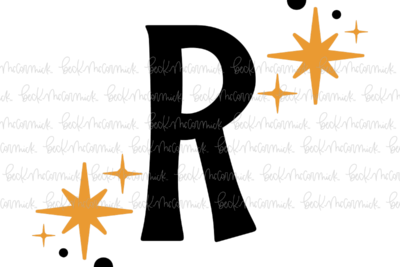 Magic Stars And Sparkle Letter R - Halloween SVG File