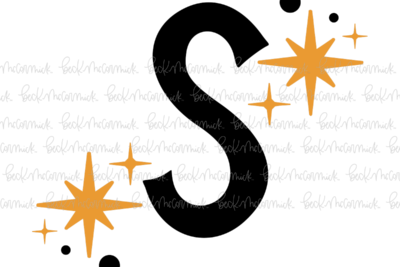Magic Stars And Sparkle Letter S - Halloween SVG File