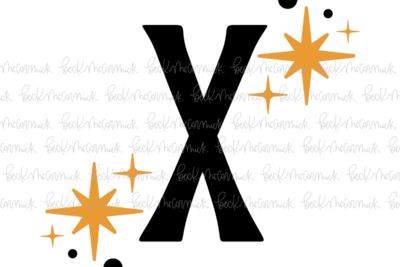 Magic Stars And Sparkle Letter X - Halloween SVG File