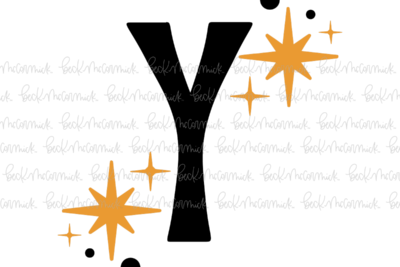 Magic Stars And Sparkle Letter Y - Halloween SVG File